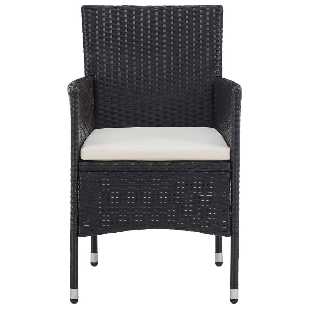 3-delige Tuinset poly rattan zwart is nu te koop bij PeponiXL, paradijselijk wonen!