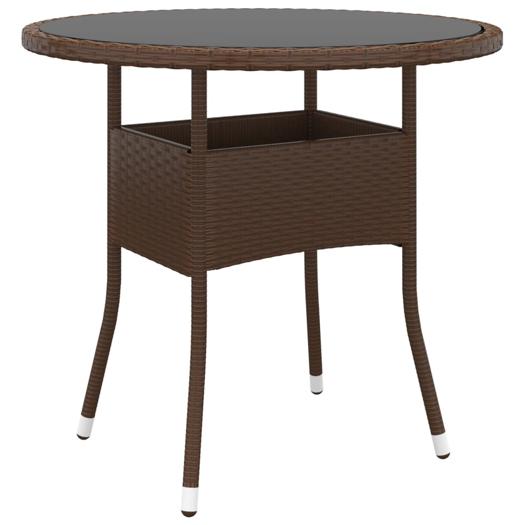 3-delige Tuinset poly rattan bruin