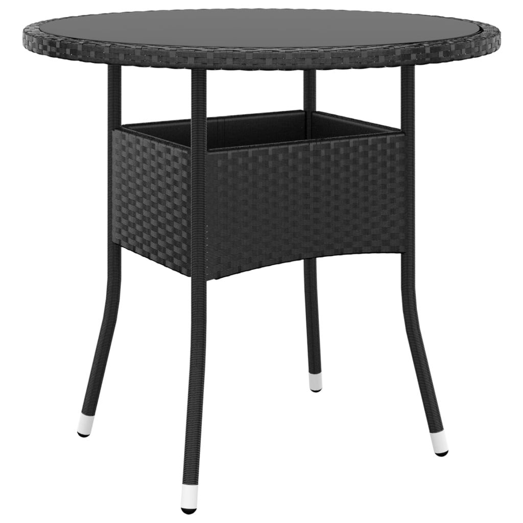 3-delige Tuinset poly rattan zwart is nu te koop bij PeponiXL, paradijselijk wonen!