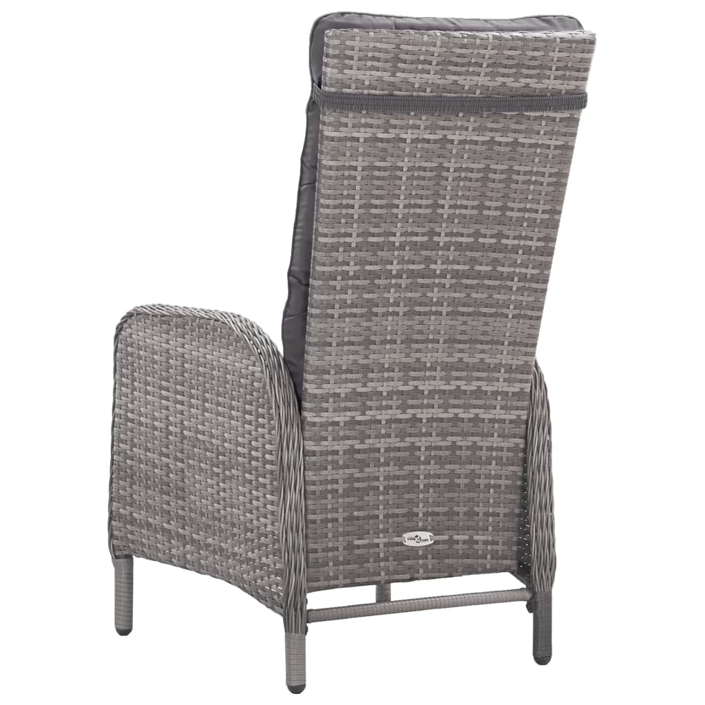 3-delige Tuinset poly rattan en glas grijs is nu te koop bij PeponiXL, paradijselijk wonen!
