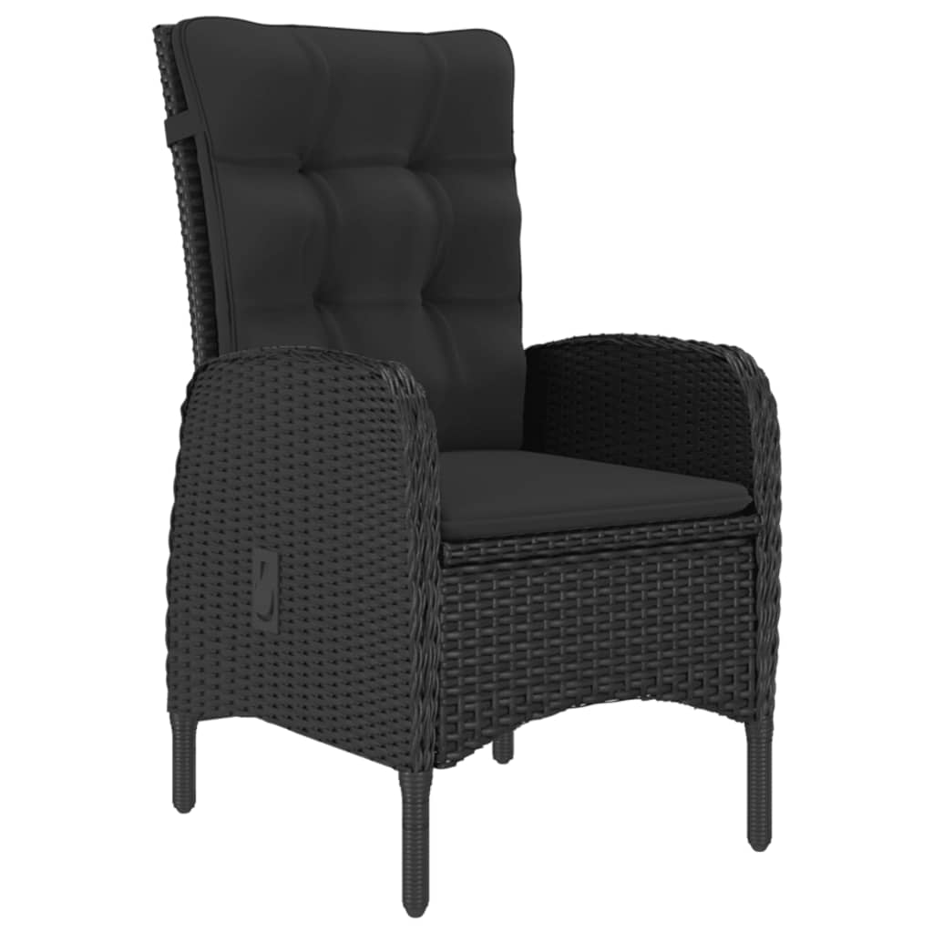 5-delige Tuinset poly rattan en acaciahout zwart is nu te koop bij PeponiXL, paradijselijk wonen!