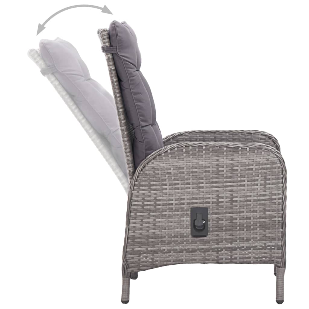 9-delige Tuinset poly rattan en glas grijs is nu te koop bij PeponiXL, paradijselijk wonen!