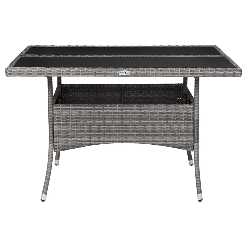 9-delige Tuinset poly rattan en glas grijs is nu te koop bij PeponiXL, paradijselijk wonen!