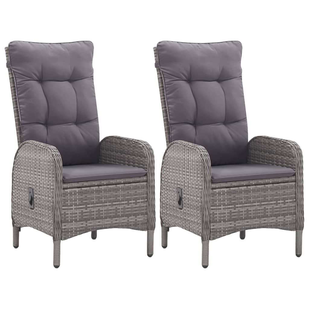 3-delige Bistroset poly rattan en glas grijs is nu te koop bij PeponiXL, paradijselijk wonen!