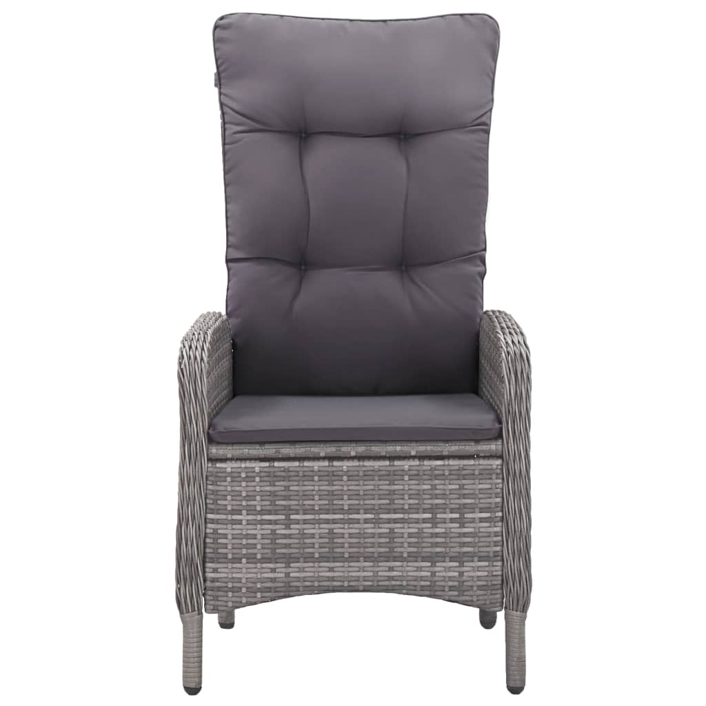 3-delige Bistroset poly rattan en glas grijs is nu te koop bij PeponiXL, paradijselijk wonen!