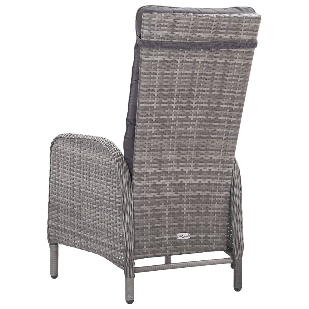 3-delige Bistroset poly rattan en glas grijs is nu te koop bij PeponiXL, paradijselijk wonen!
