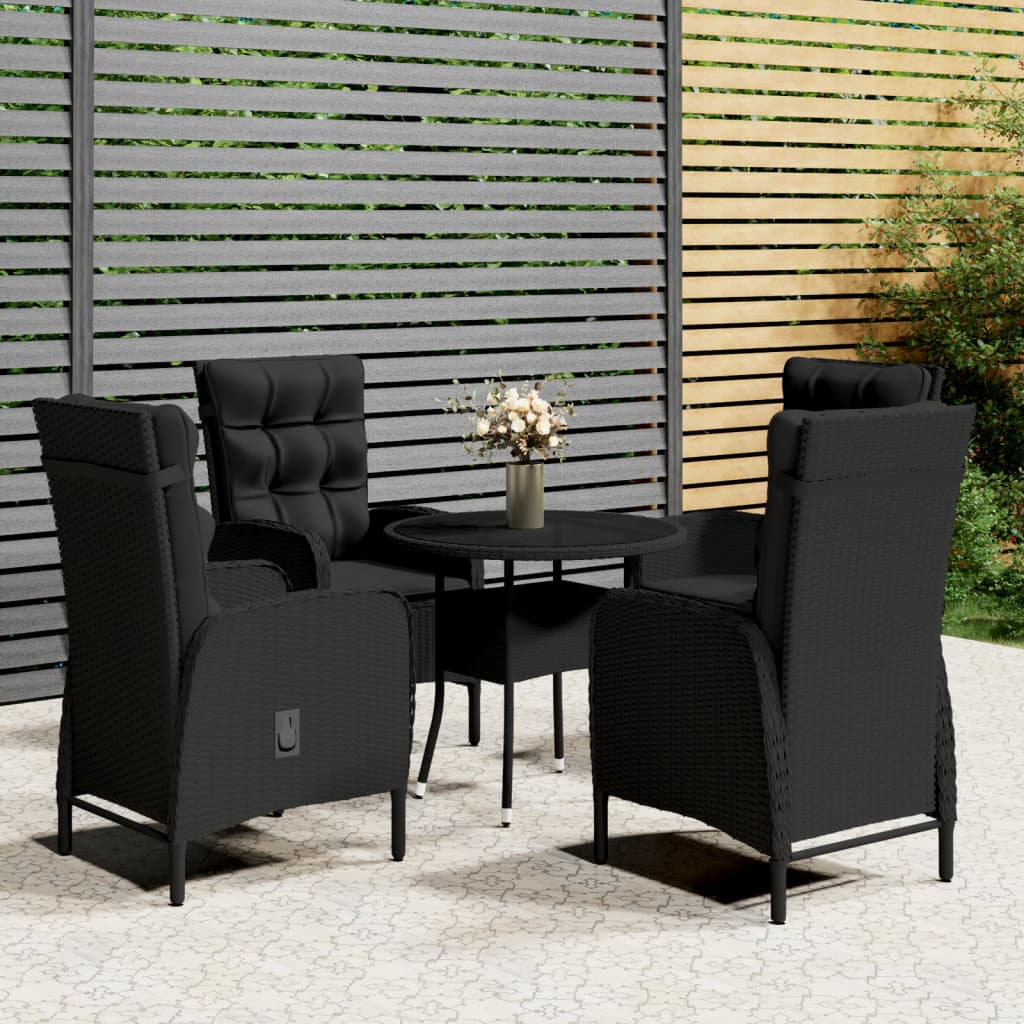 5-delige Tuinset poly rattan zwart is nu te koop bij PeponiXL, paradijselijk wonen!