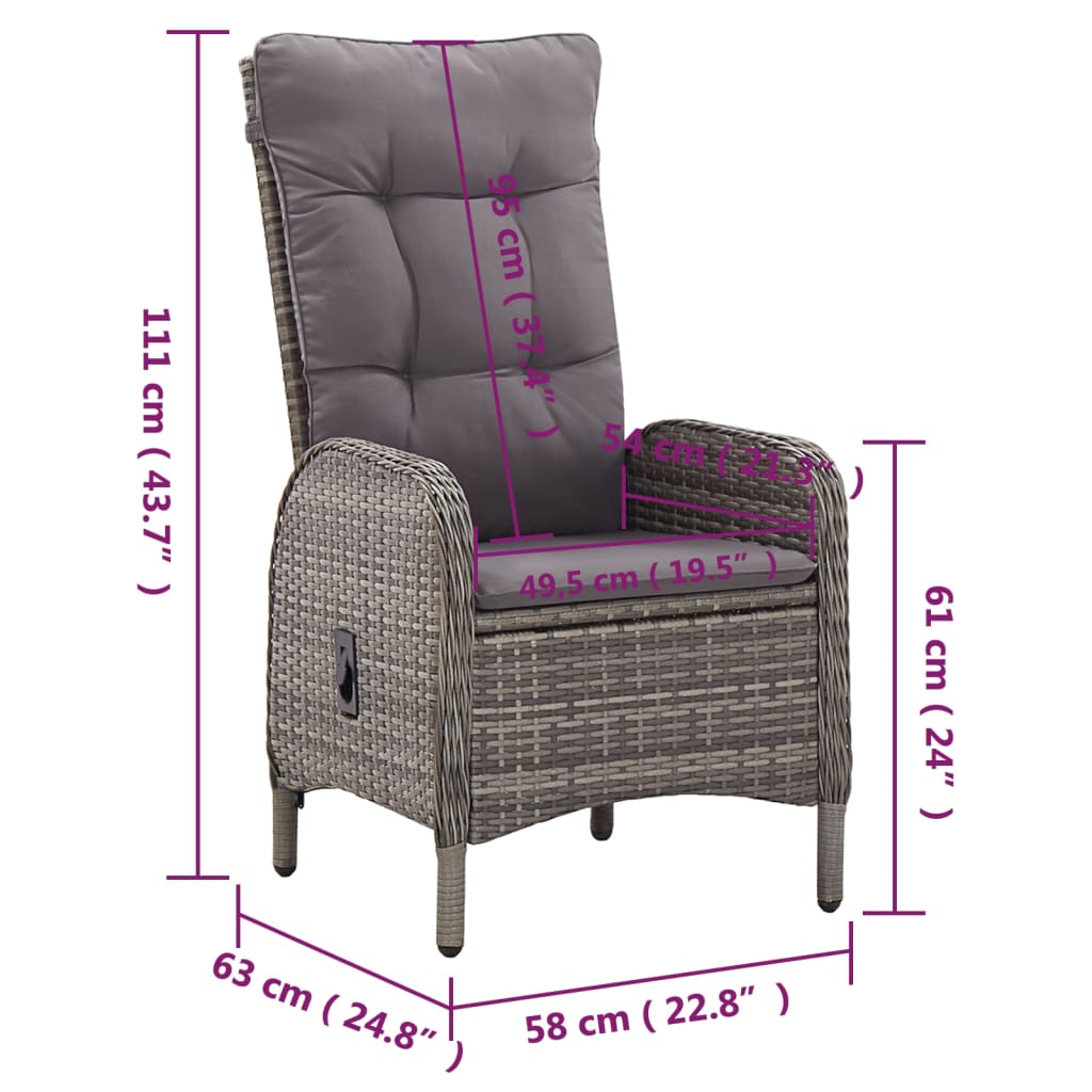 11-delige Tuinset poly rattan grijs is nu te koop bij PeponiXL, paradijselijk wonen!