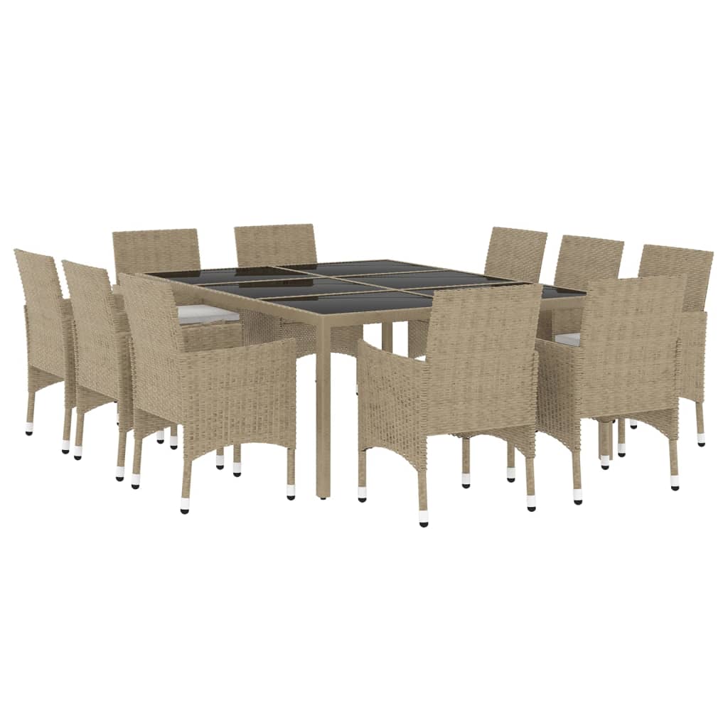 11-delige Tuinset poly rattan beige is nu te koop bij PeponiXL, paradijselijk wonen!