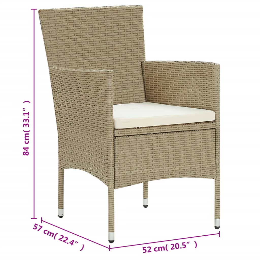11-delige Tuinset poly rattan beige is nu te koop bij PeponiXL, paradijselijk wonen!