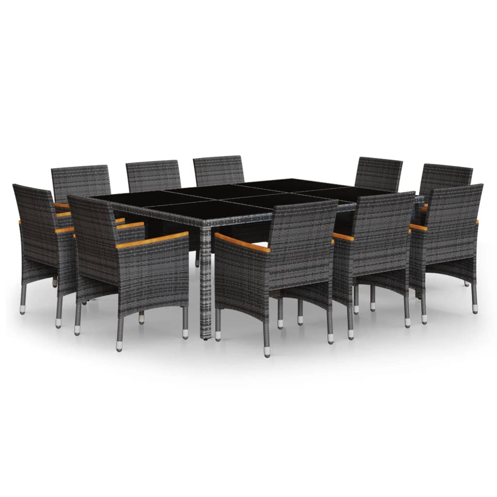 11-delige Tuinset poly rattan grijs is nu te koop bij PeponiXL, paradijselijk wonen!