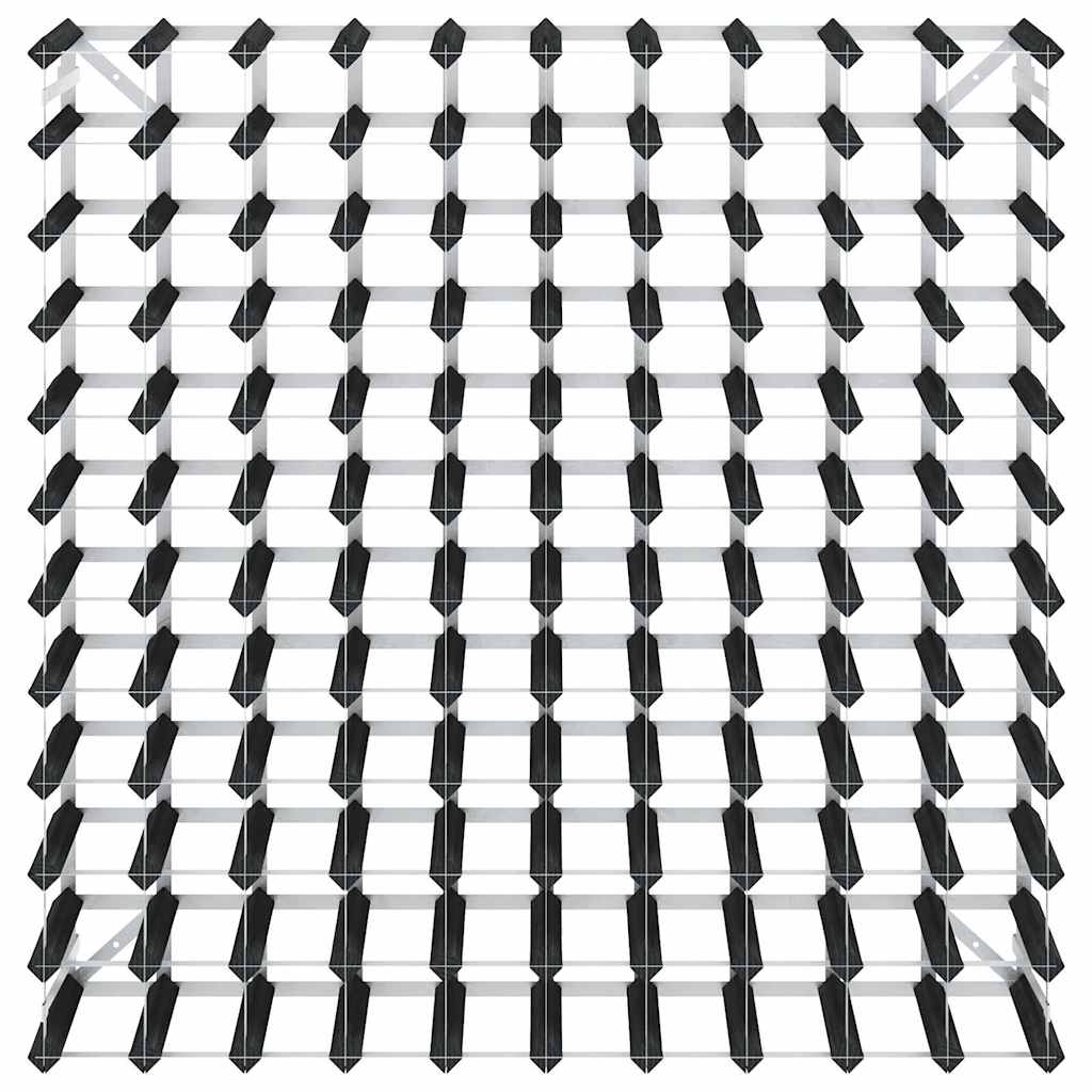 Wijnrek voor 120 flessen massief grenenhout zwart is nu te koop bij PeponiXL, paradijselijk wonen!