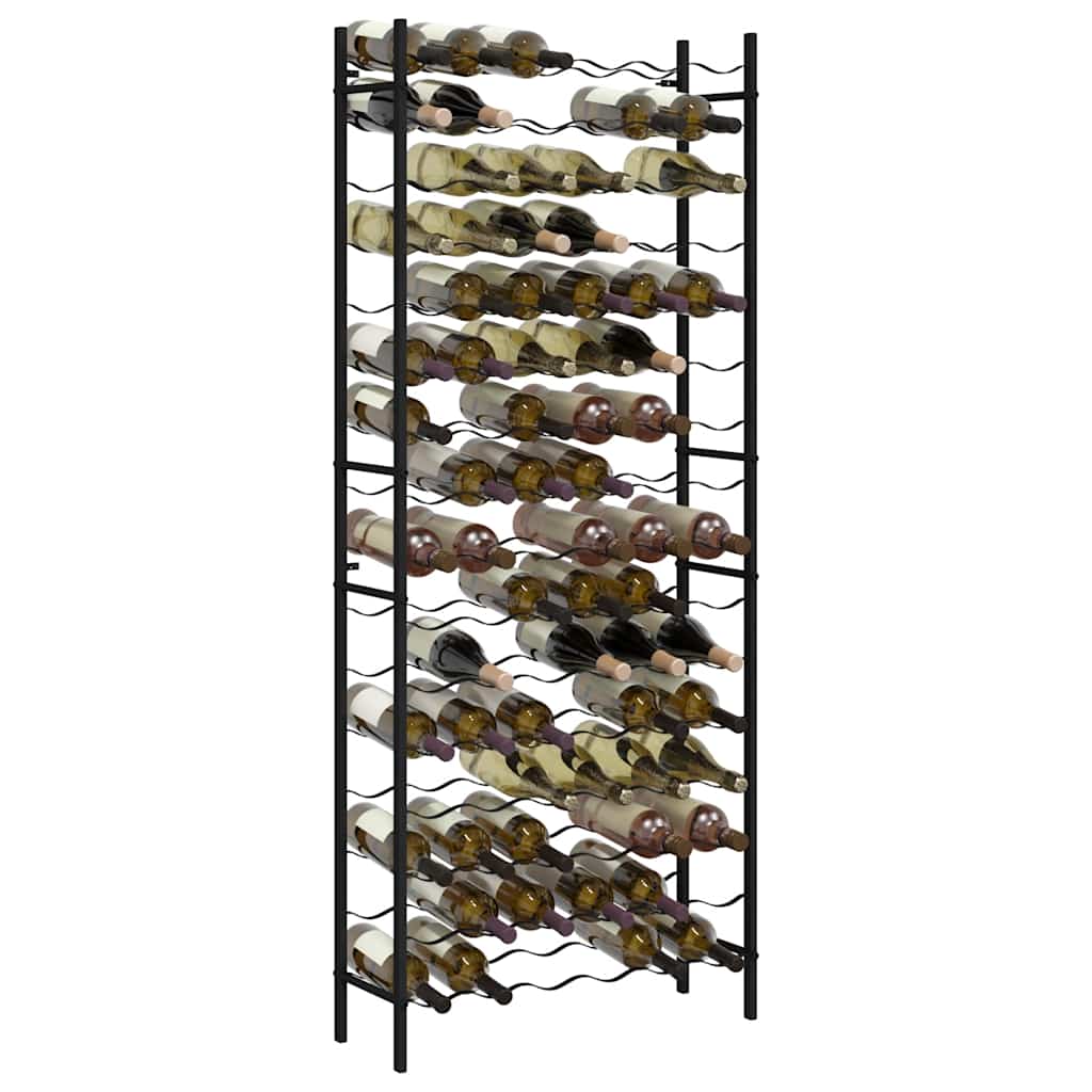 Wijnrek voor 96 flessen ijzer zwart is nu te koop bij PeponiXL, paradijselijk wonen!