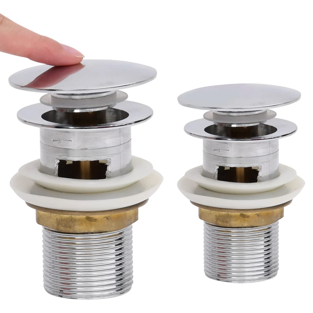 Afvoer pop-up met overloop 6,4x6,4x9,1 cm chroomkleurig is nu te koop bij PeponiXL, paradijselijk wonen!