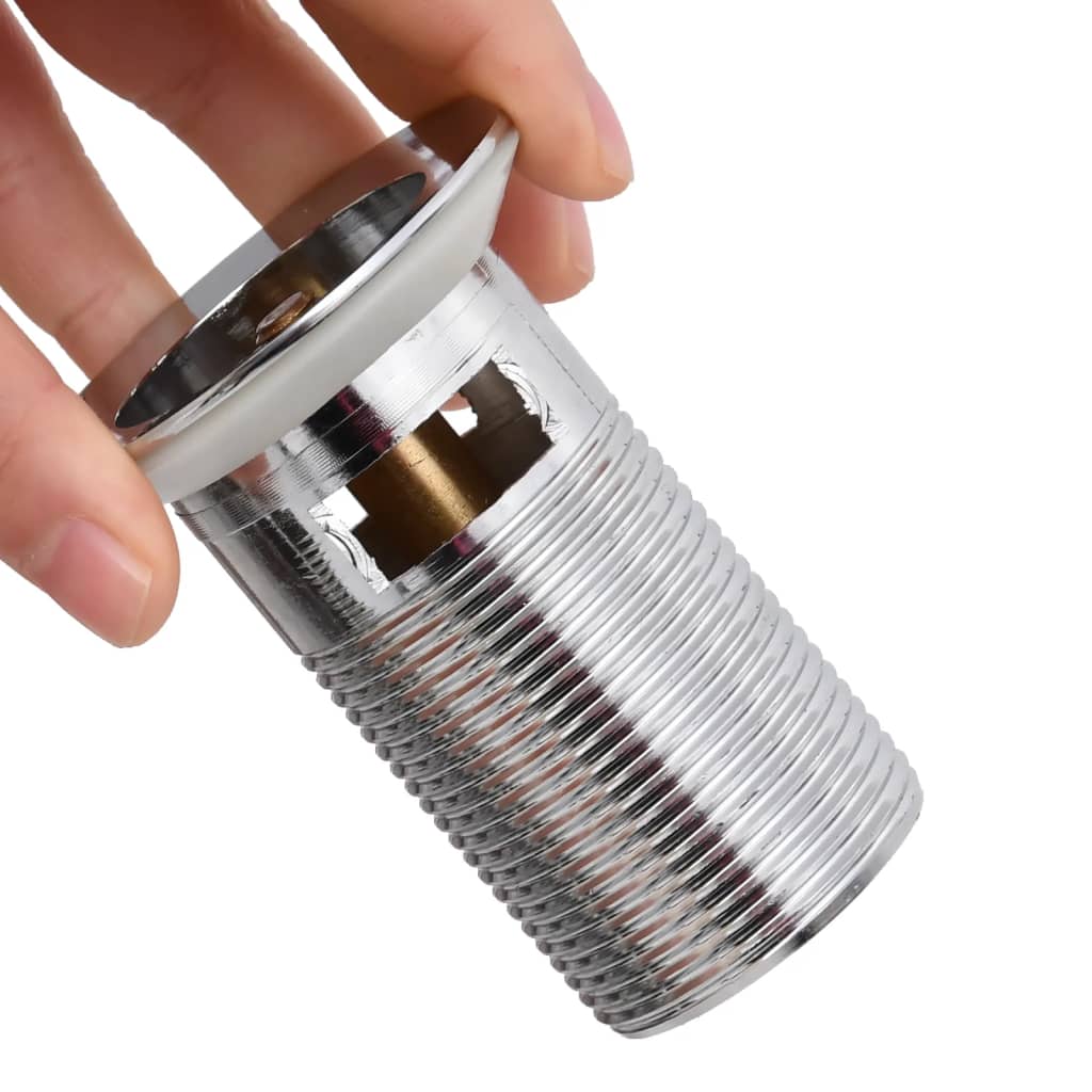 Afvoer pop-up met overloop 6,4x6,4x9,1 cm chroomkleurig is nu te koop bij PeponiXL, paradijselijk wonen!