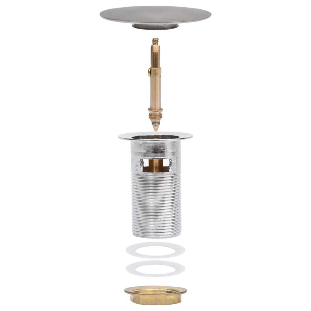 Afvoer pop-up met overloop 6,4x6,4x9,1 cm chroomkleurig is nu te koop bij PeponiXL, paradijselijk wonen!