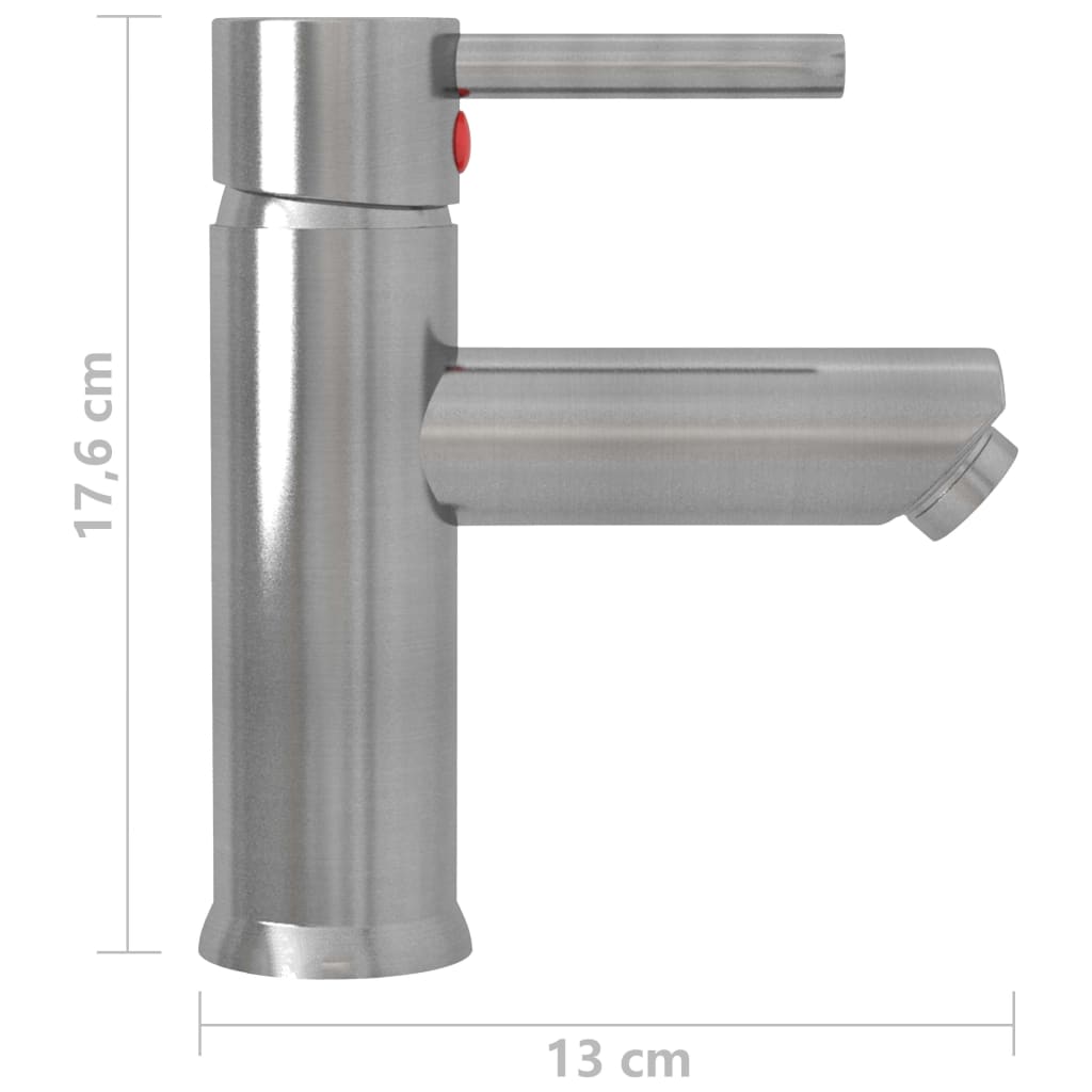 Wastafelkraan 130x176 mm zilverkleurig is nu te koop bij PeponiXL, paradijselijk wonen!
