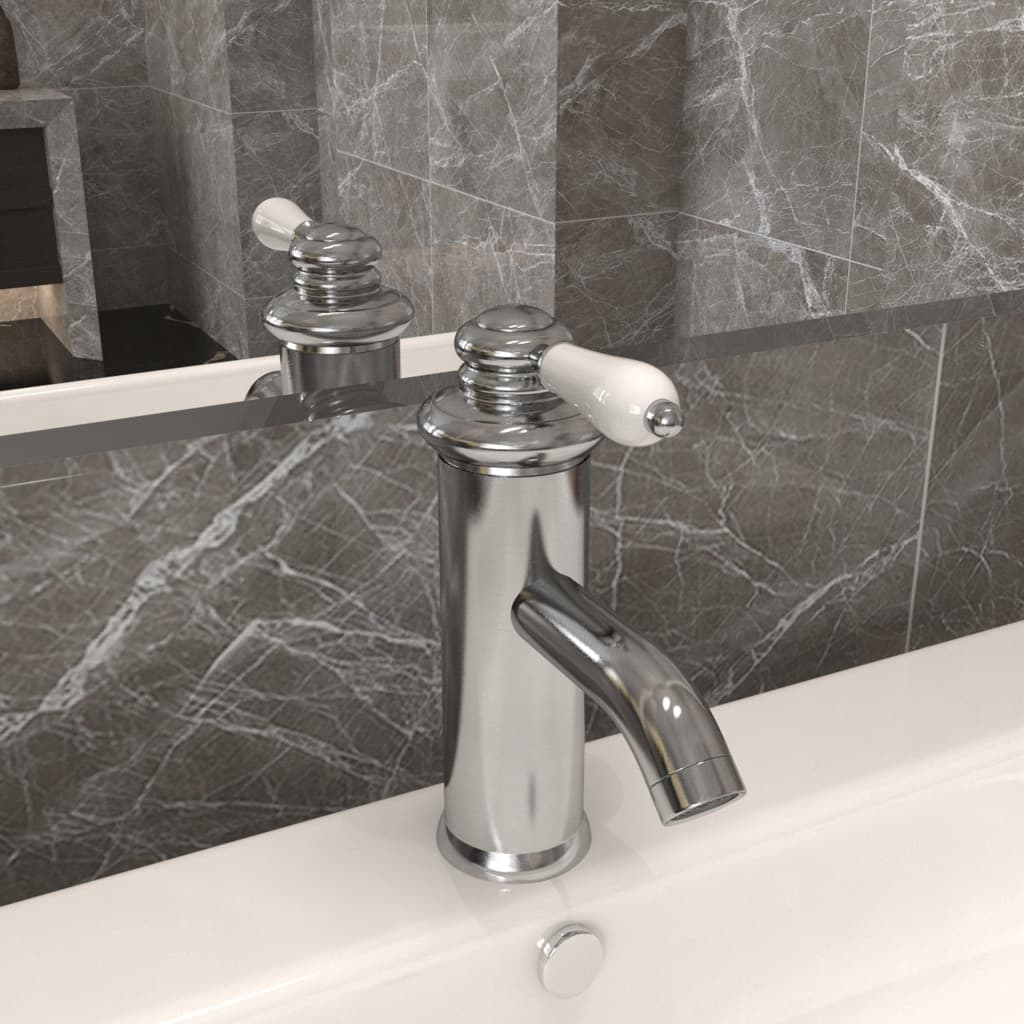 Wastafelkraan 130x180 mm zilverkleurig is nu te koop bij PeponiXL, paradijselijk wonen!