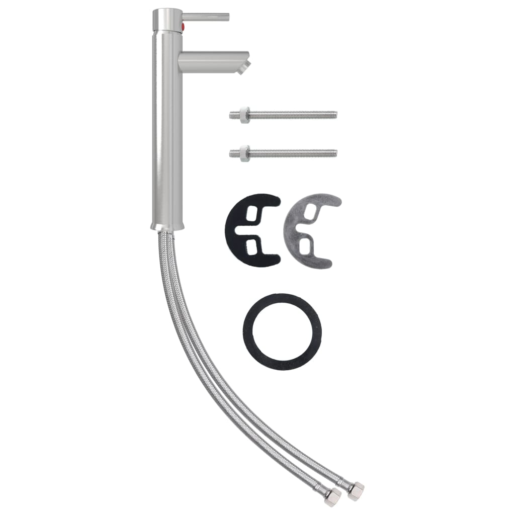 Badkamermengkraan 12x30 cm zilverkleurig is nu te koop bij PeponiXL, paradijselijk wonen!