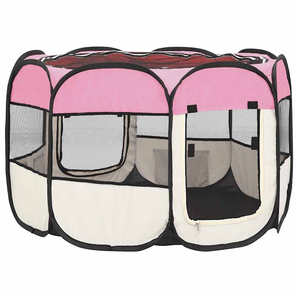 Hondenren inklapbaar met draagtas 90x90x58 cm roze is nu te koop bij PeponiXL, paradijselijk wonen!
