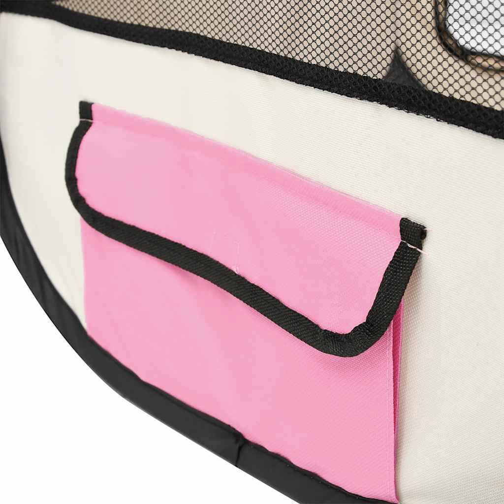 Hondenren inklapbaar met draagtas 90x90x58 cm roze is nu te koop bij PeponiXL, paradijselijk wonen!