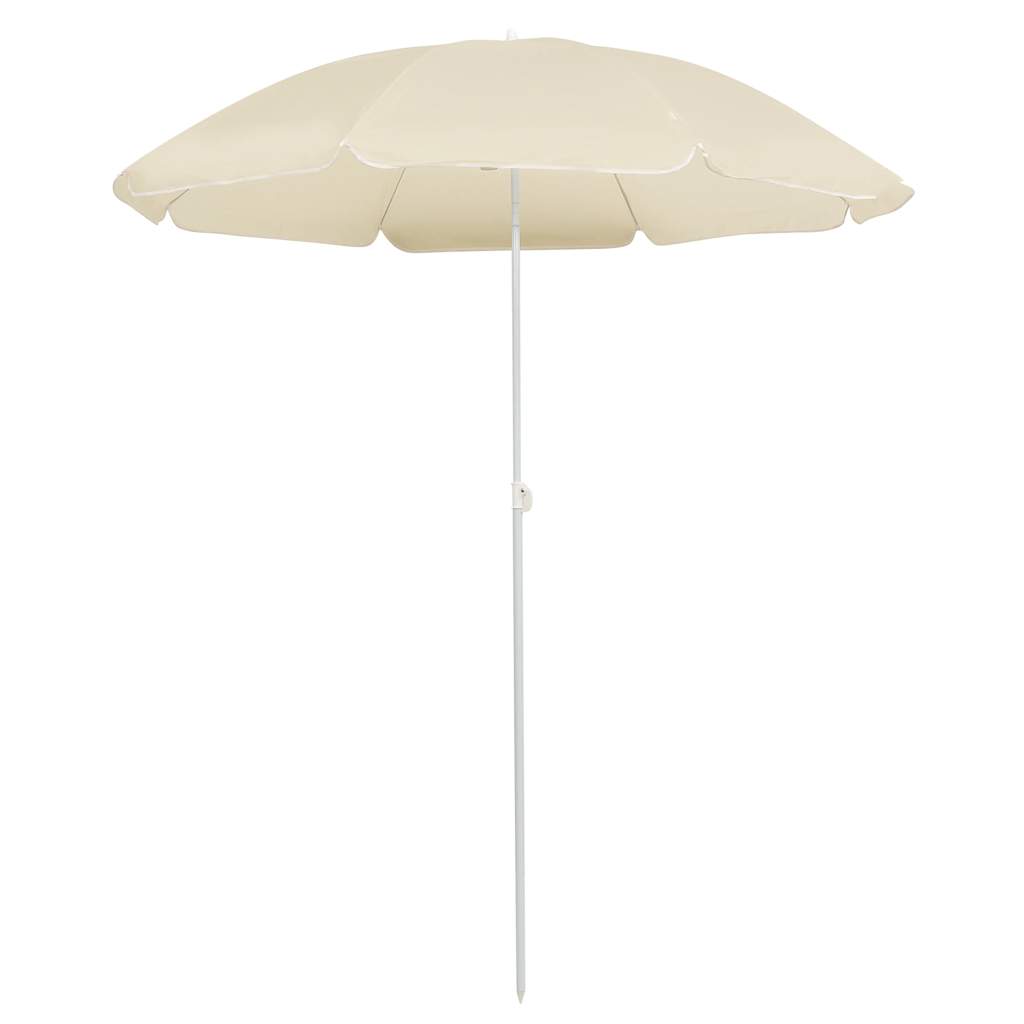 Parasol met stalen paal 180 cm zandkleurig is nu te koop bij PeponiXL, paradijselijk wonen!