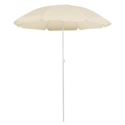 Parasol met stalen paal 180 cm zandkleurig is nu te koop bij PeponiXL, paradijselijk wonen!