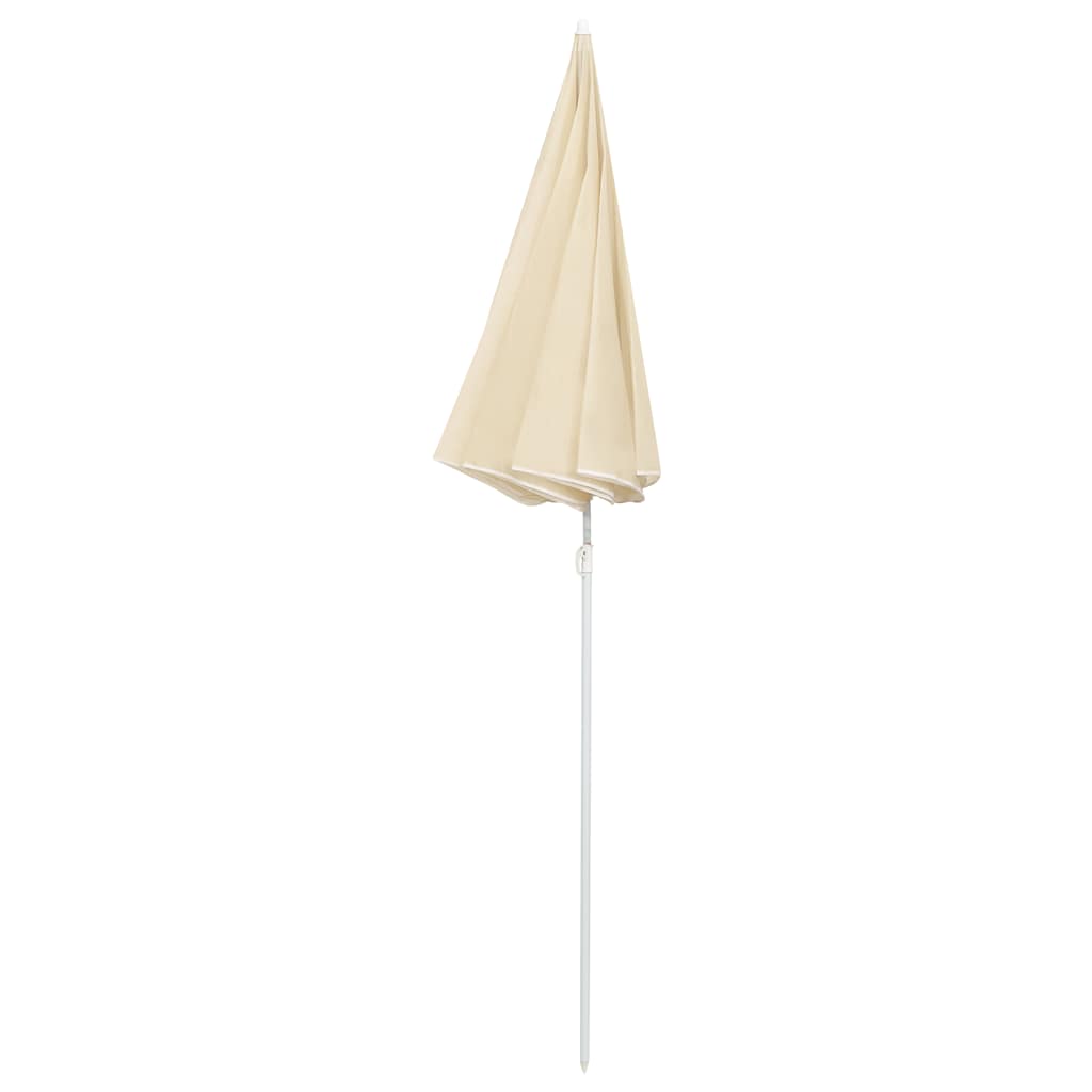 Parasol met stalen paal 180 cm zandkleurig is nu te koop bij PeponiXL, paradijselijk wonen!