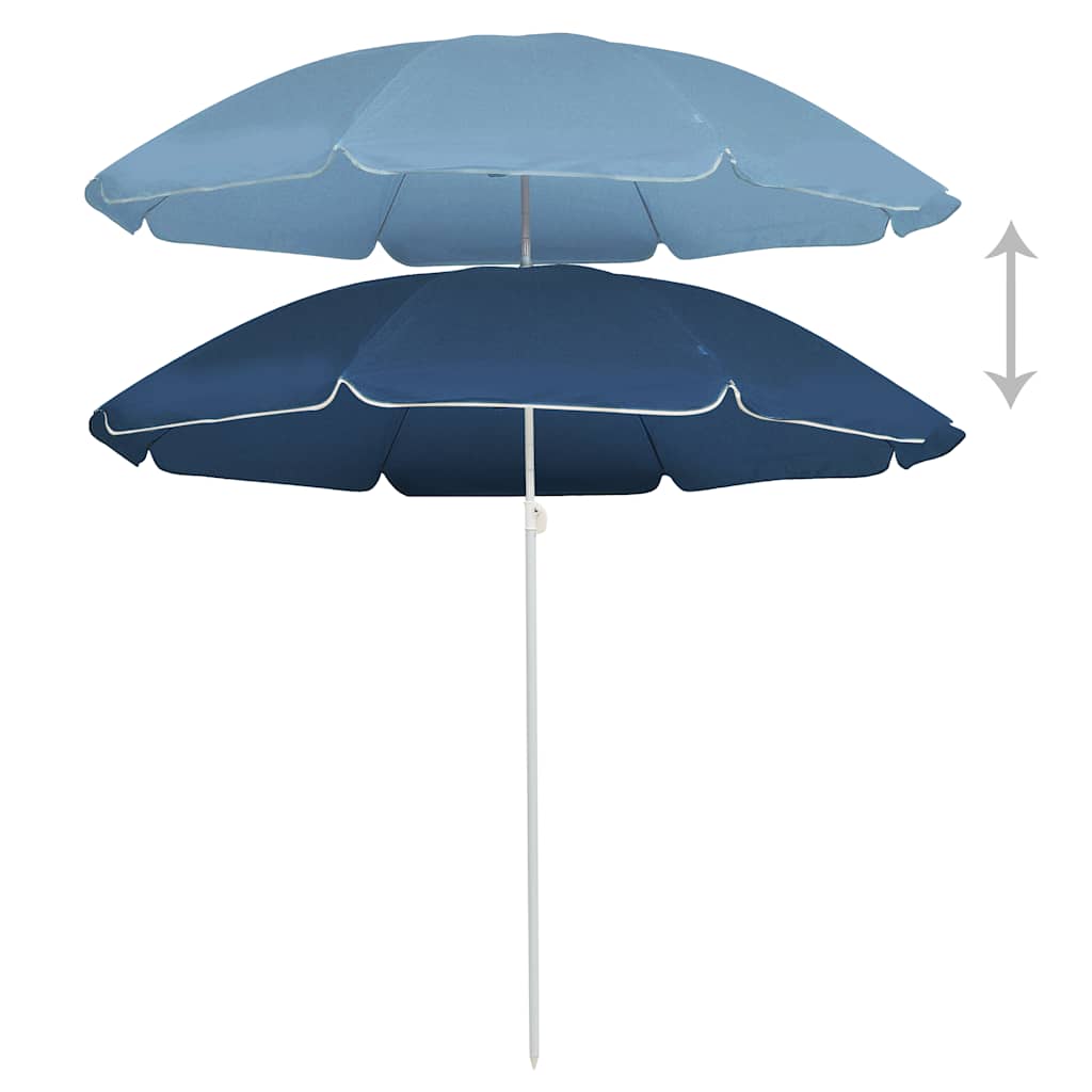 Parasol met stalen paal 180 cm blauw is nu te koop bij PeponiXL, paradijselijk wonen!