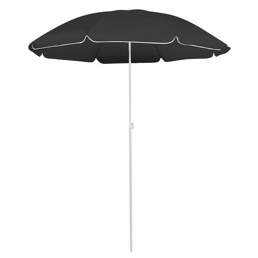 Parasol met stalen paal 180 cm antracietkleurig is nu te koop bij PeponiXL, paradijselijk wonen!