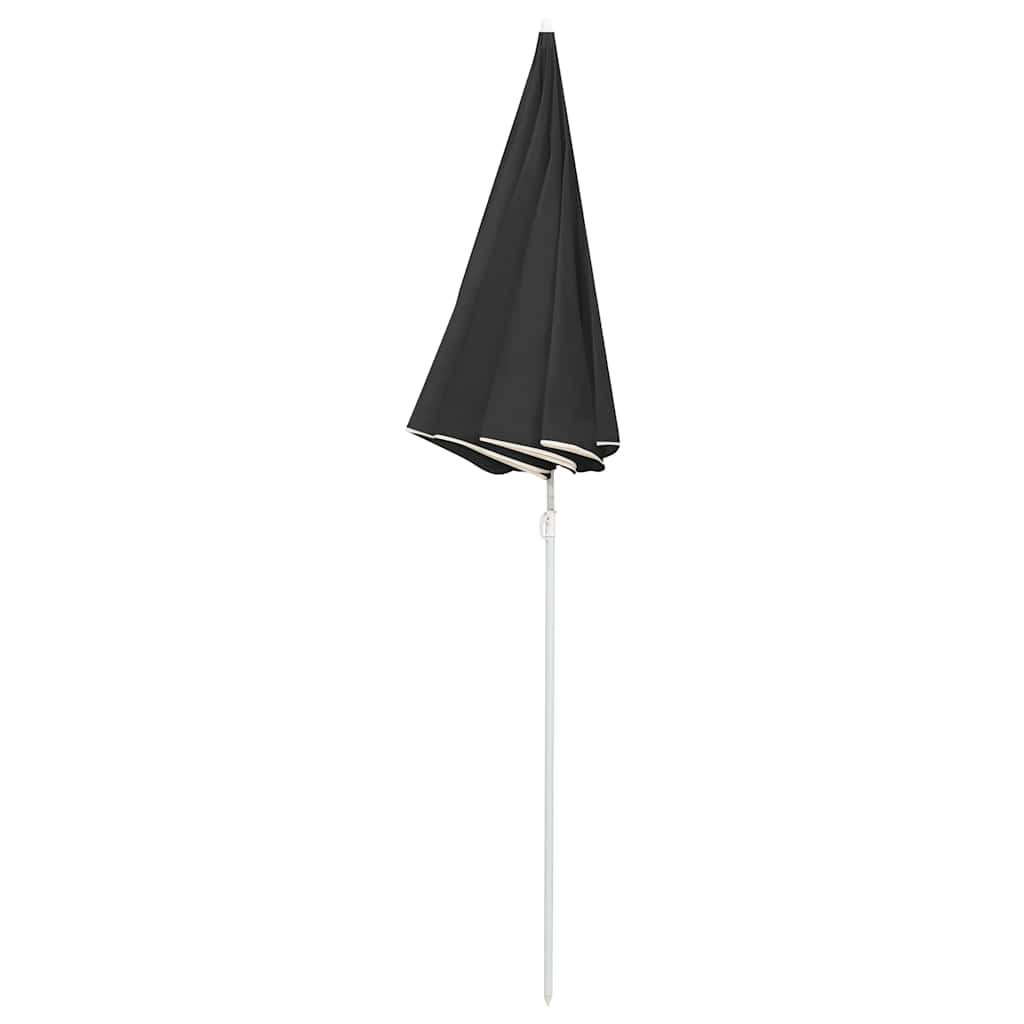 Parasol met stalen paal 180 cm antracietkleurig is nu te koop bij PeponiXL, paradijselijk wonen!
