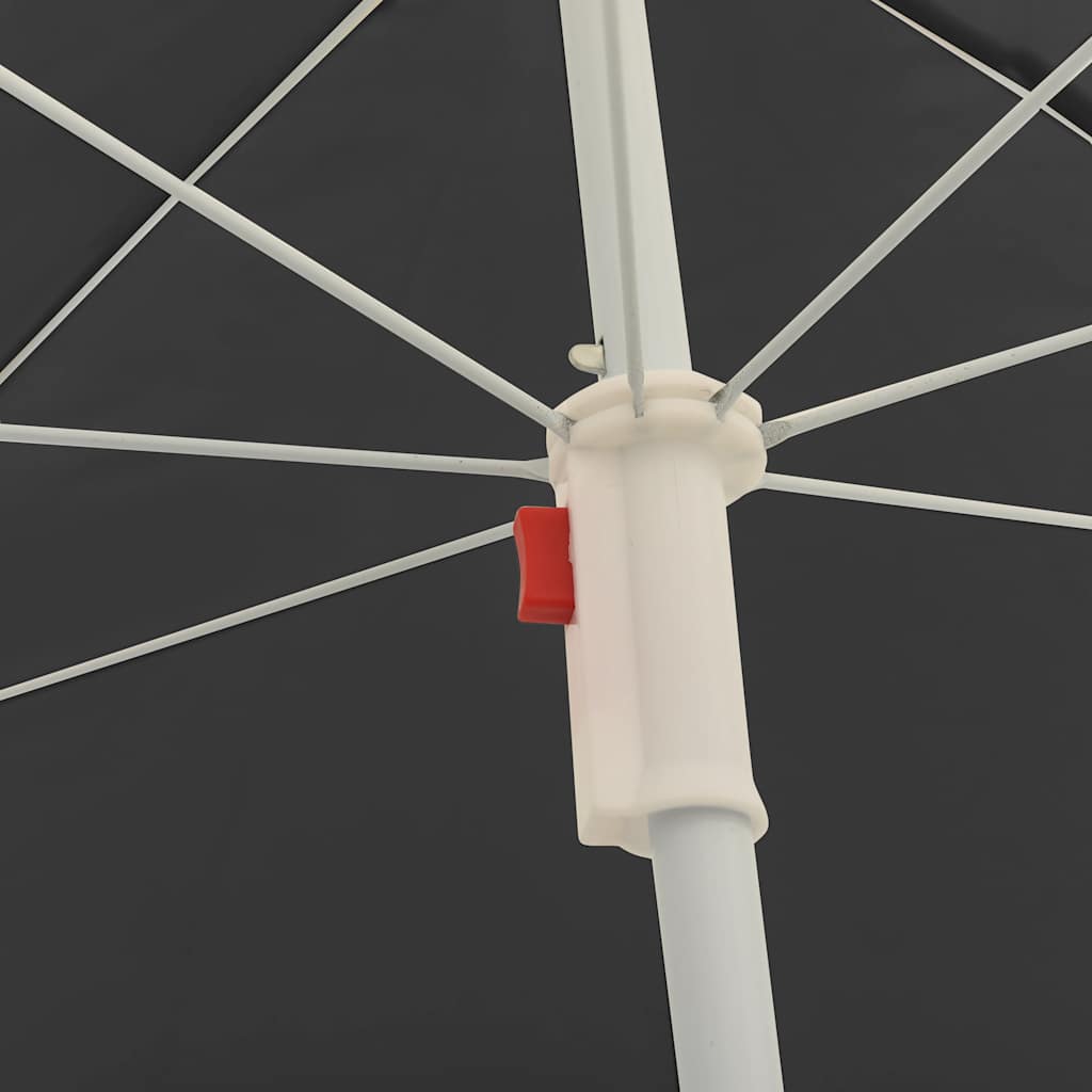 Parasol met stalen paal 180 cm antracietkleurig is nu te koop bij PeponiXL, paradijselijk wonen!
