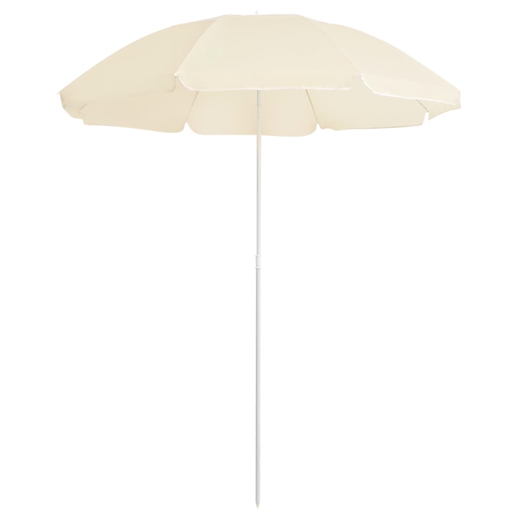 Parasol met stalen paal 180 cm zandkleurig is nu te koop bij PeponiXL, paradijselijk wonen!