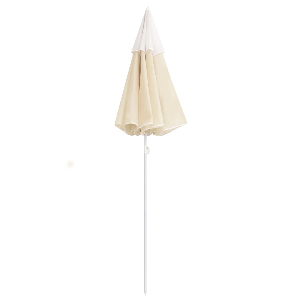 Parasol met stalen paal 180 cm zandkleurig is nu te koop bij PeponiXL, paradijselijk wonen!