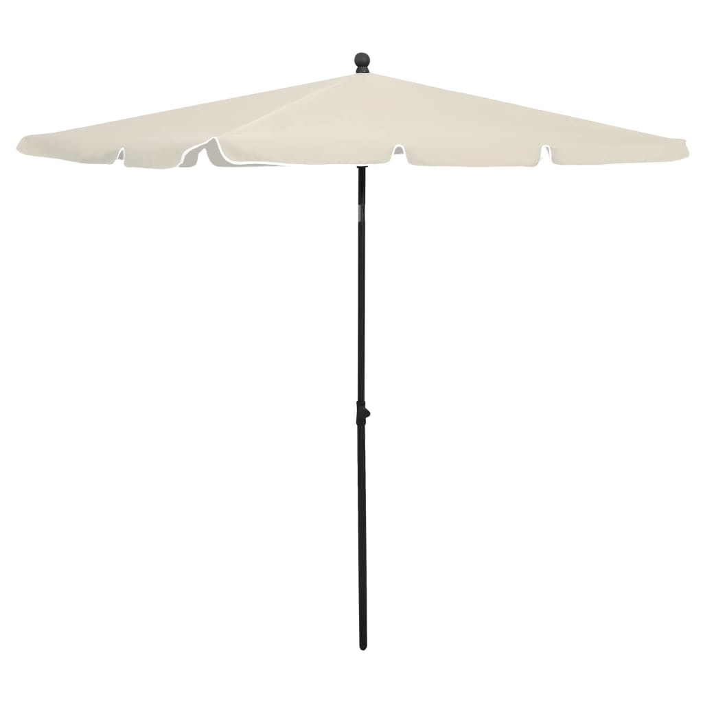 Parasol met paal 210x140 cm zandkleurig is nu te koop bij PeponiXL, paradijselijk wonen!