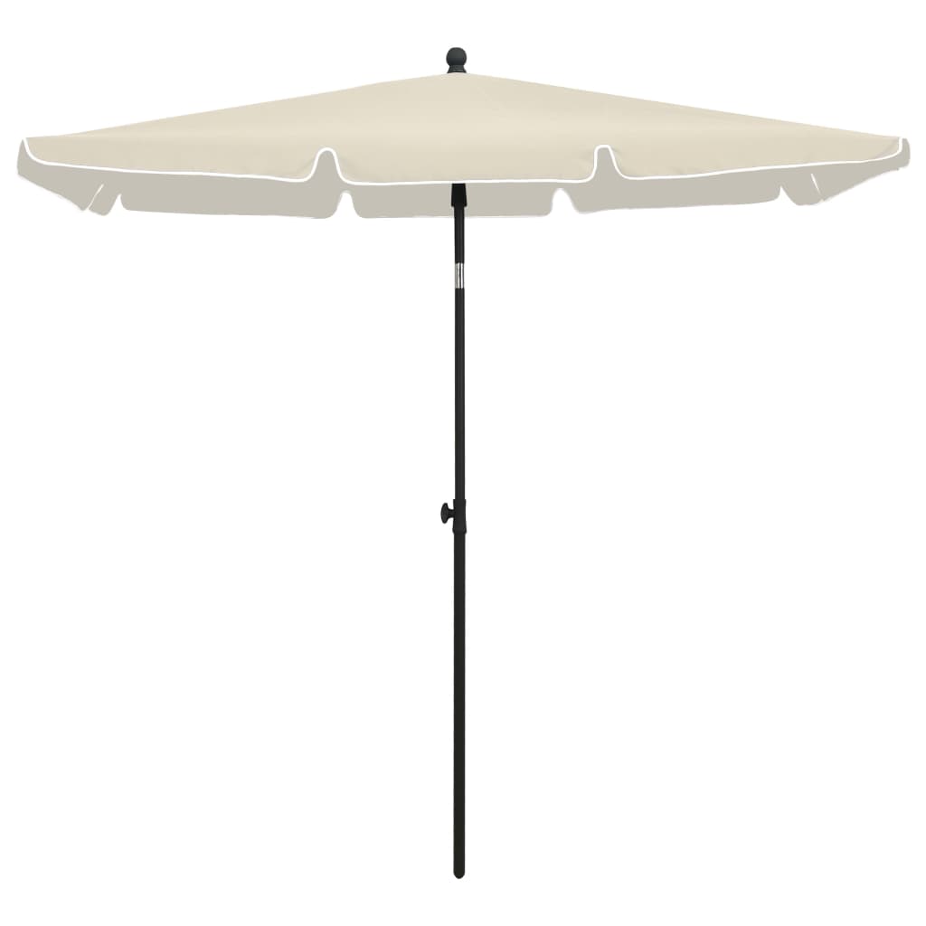 Parasol met paal 210x140 cm zandkleurig is nu te koop bij PeponiXL, paradijselijk wonen!