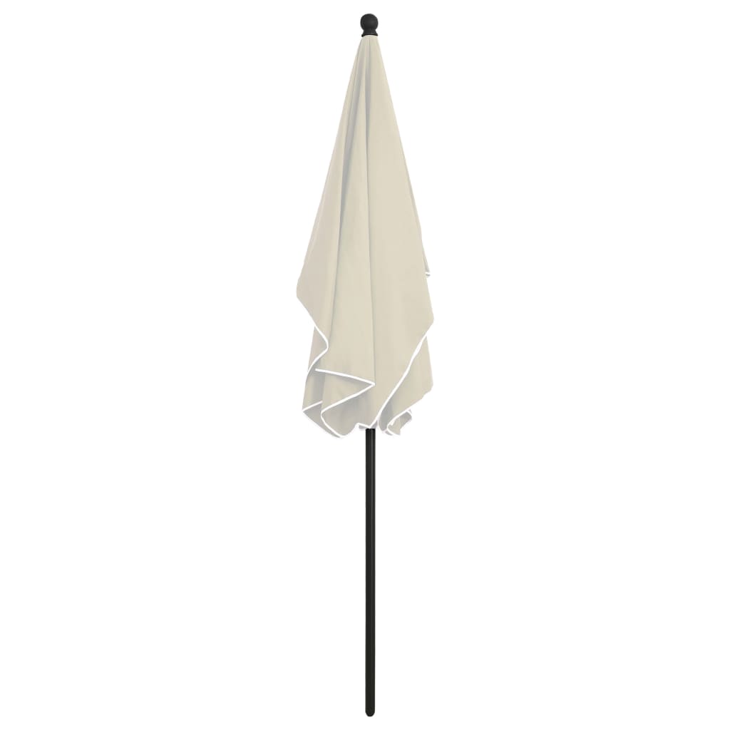 Parasol met paal 210x140 cm zandkleurig is nu te koop bij PeponiXL, paradijselijk wonen!