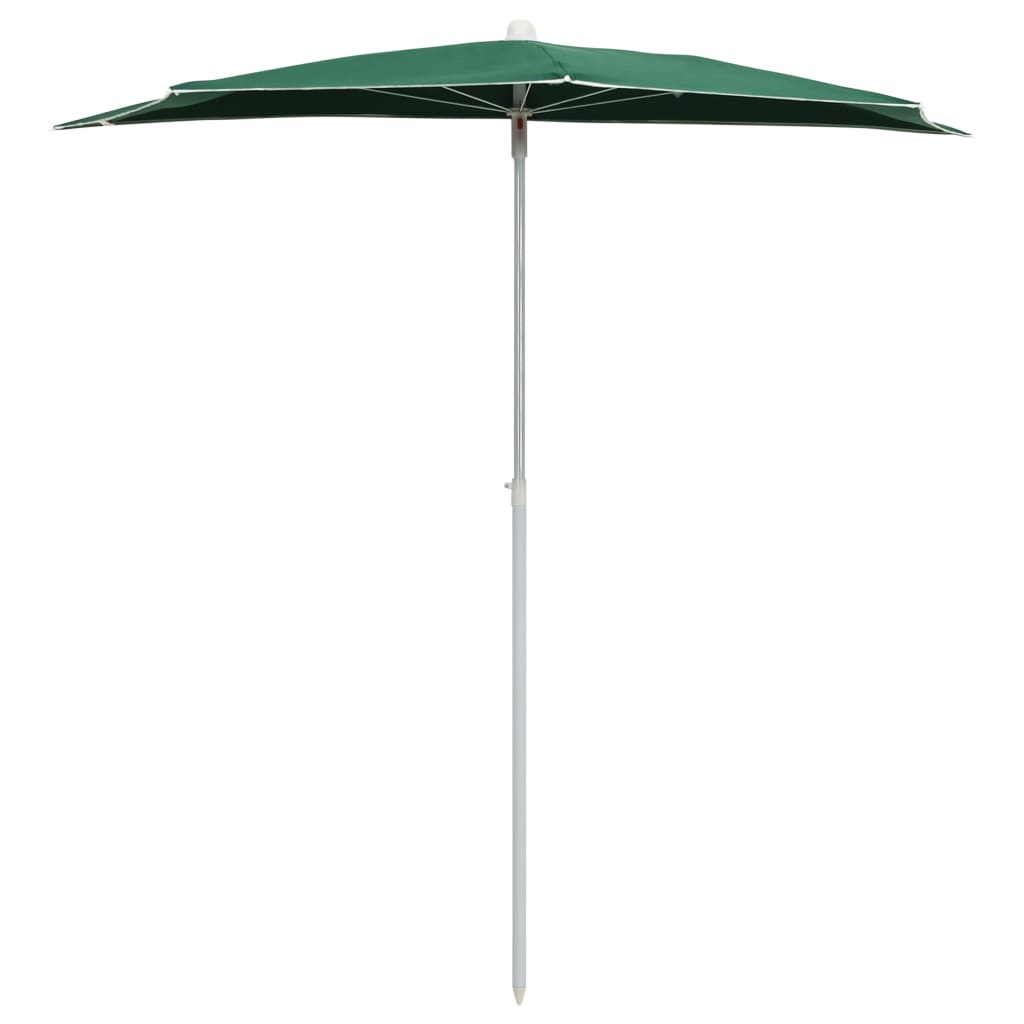 Parasol half met paal 180x90 cm groen is nu te koop bij PeponiXL, paradijselijk wonen!