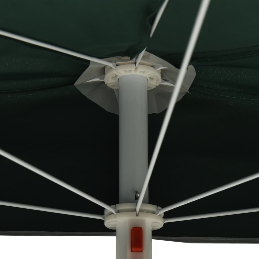 Parasol half met paal 180x90 cm groen is nu te koop bij PeponiXL, paradijselijk wonen!