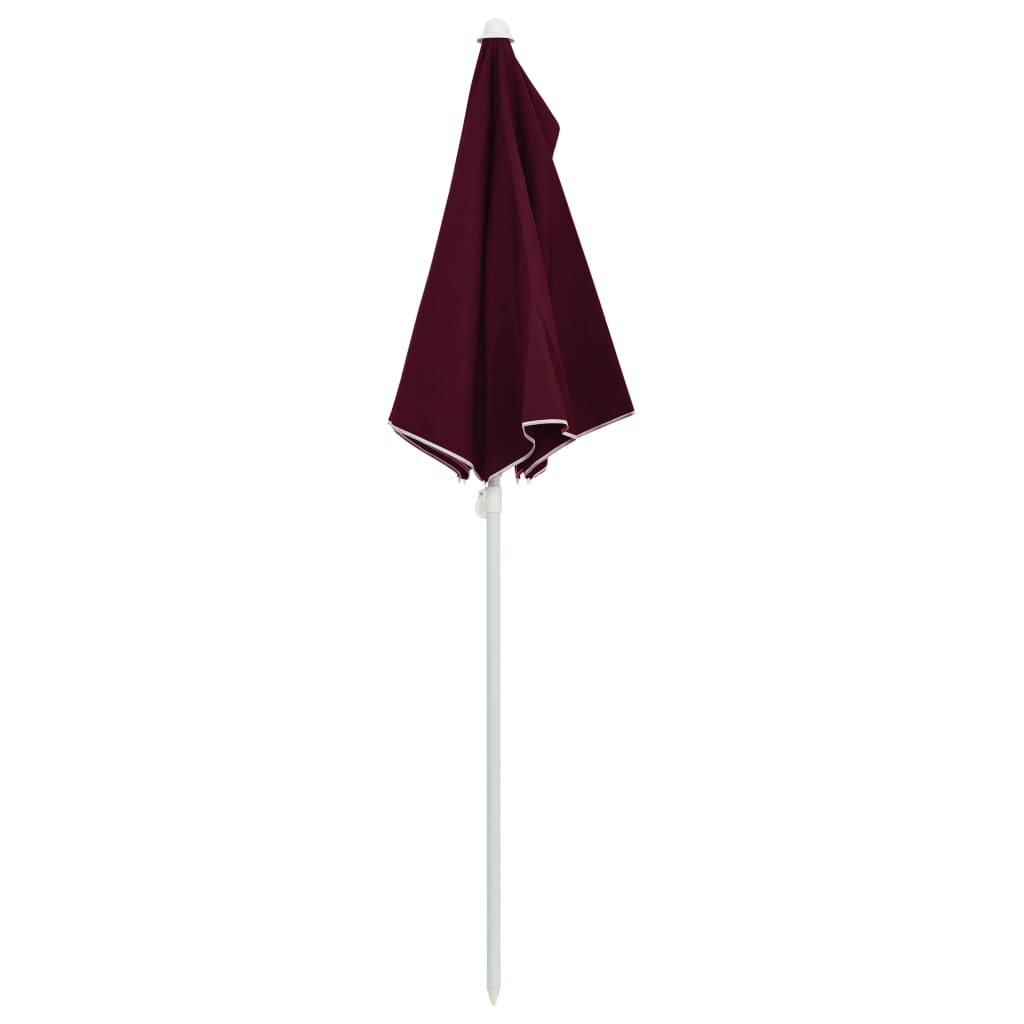 Parasol half met paal 180x90 cm bordeauxrood is nu te koop bij PeponiXL, paradijselijk wonen!