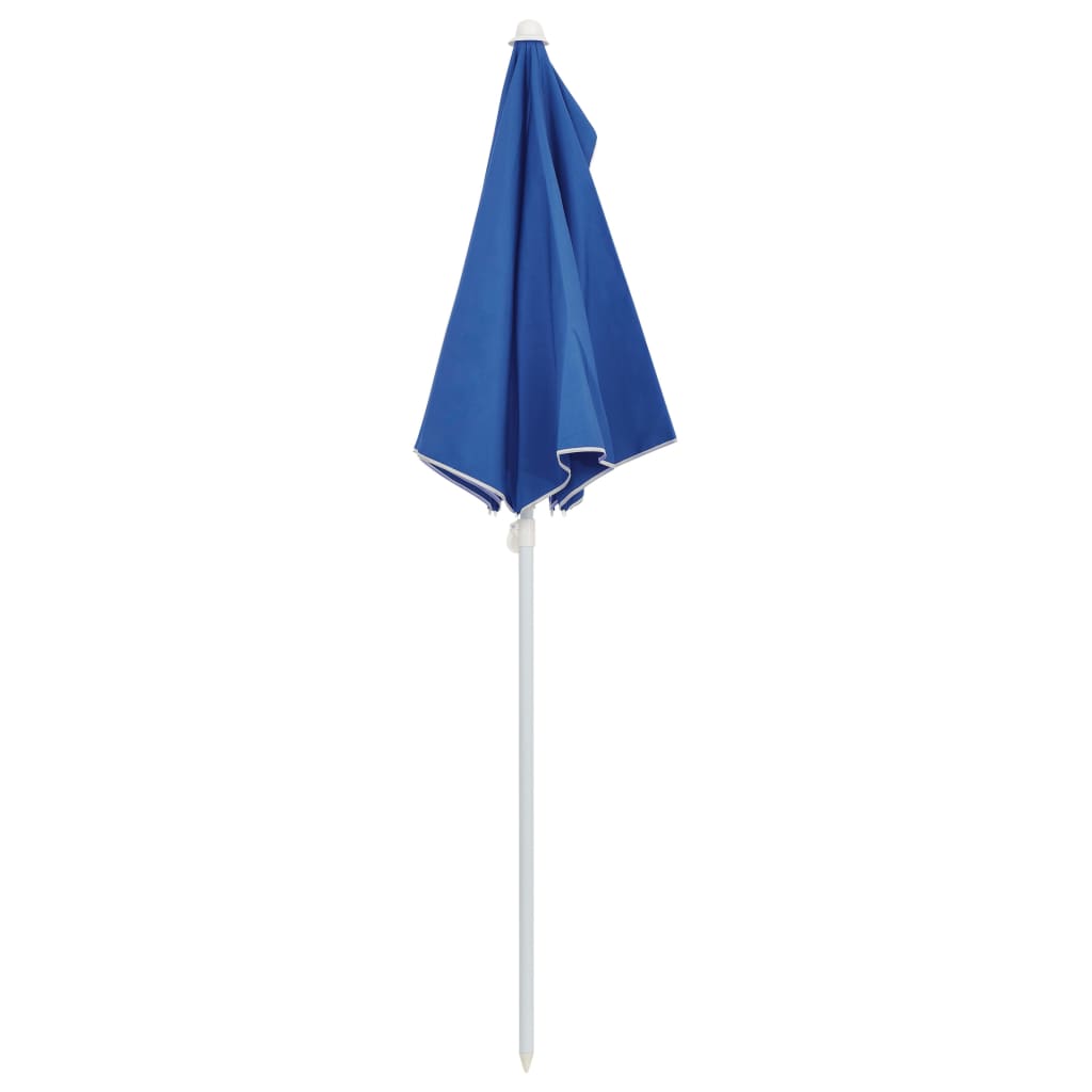 Parasol half met paal 180x90 cm azuurblauw is nu te koop bij PeponiXL, paradijselijk wonen!