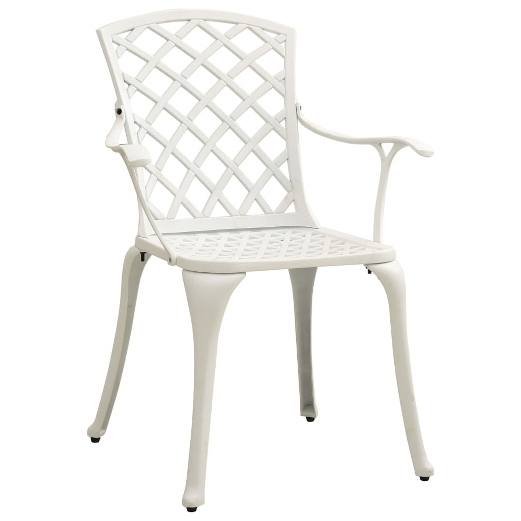 Tuinstoelen 4 st gietaluminium wit is nu te koop bij PeponiXL, paradijselijk wonen!