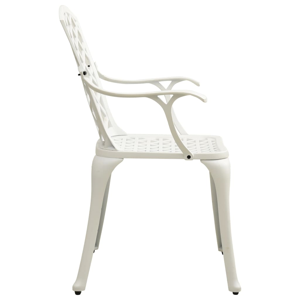 Tuinstoelen 4 st gietaluminium wit is nu te koop bij PeponiXL, paradijselijk wonen!