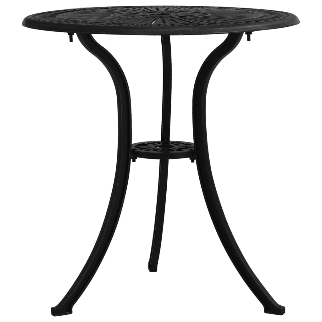 Tuintafel 62x62x65 cm gietaluminium zwart is nu te koop bij PeponiXL, paradijselijk wonen!