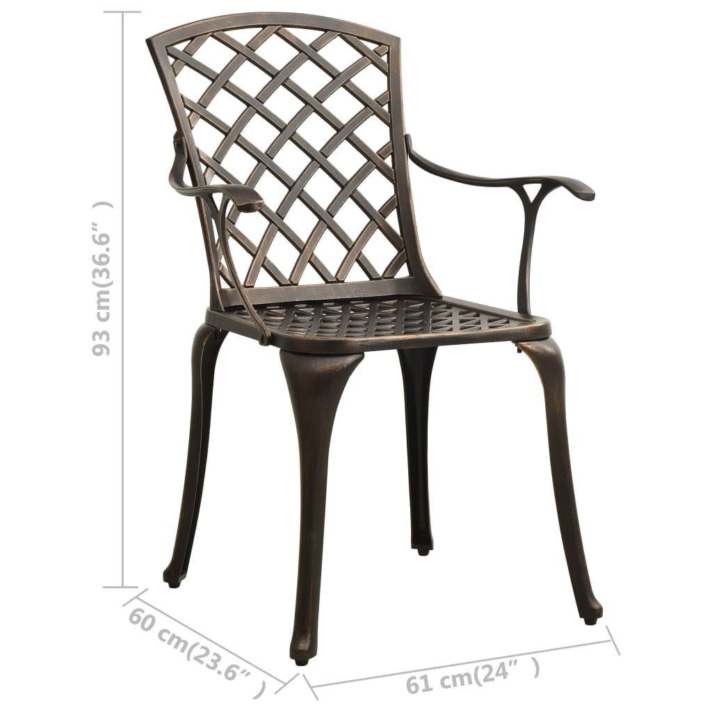 3-delige Bistroset gietaluminium bronskleurig is nu te koop bij PeponiXL, paradijselijk wonen!