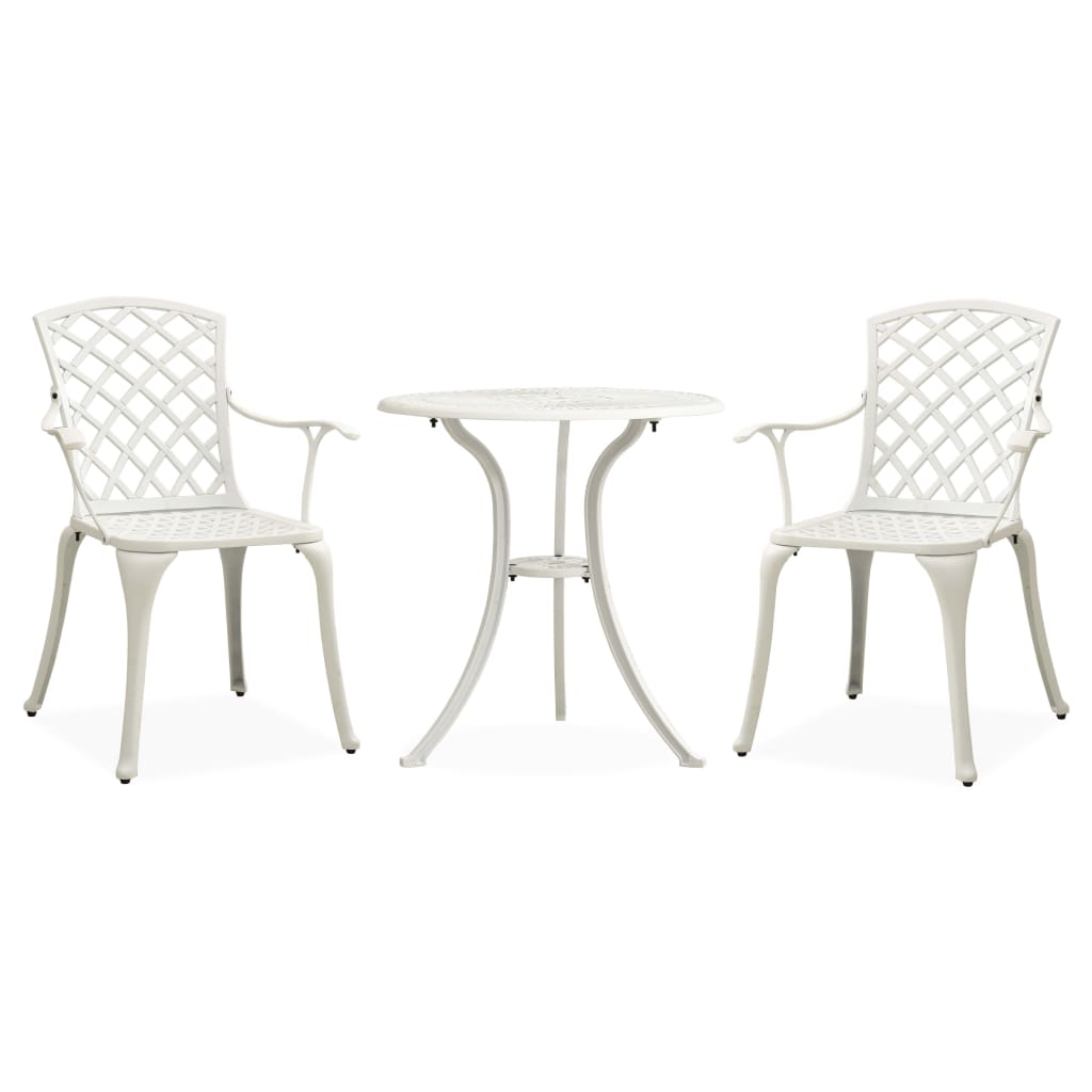 3-delige Bistroset gietaluminium wit is nu te koop bij PeponiXL, paradijselijk wonen!