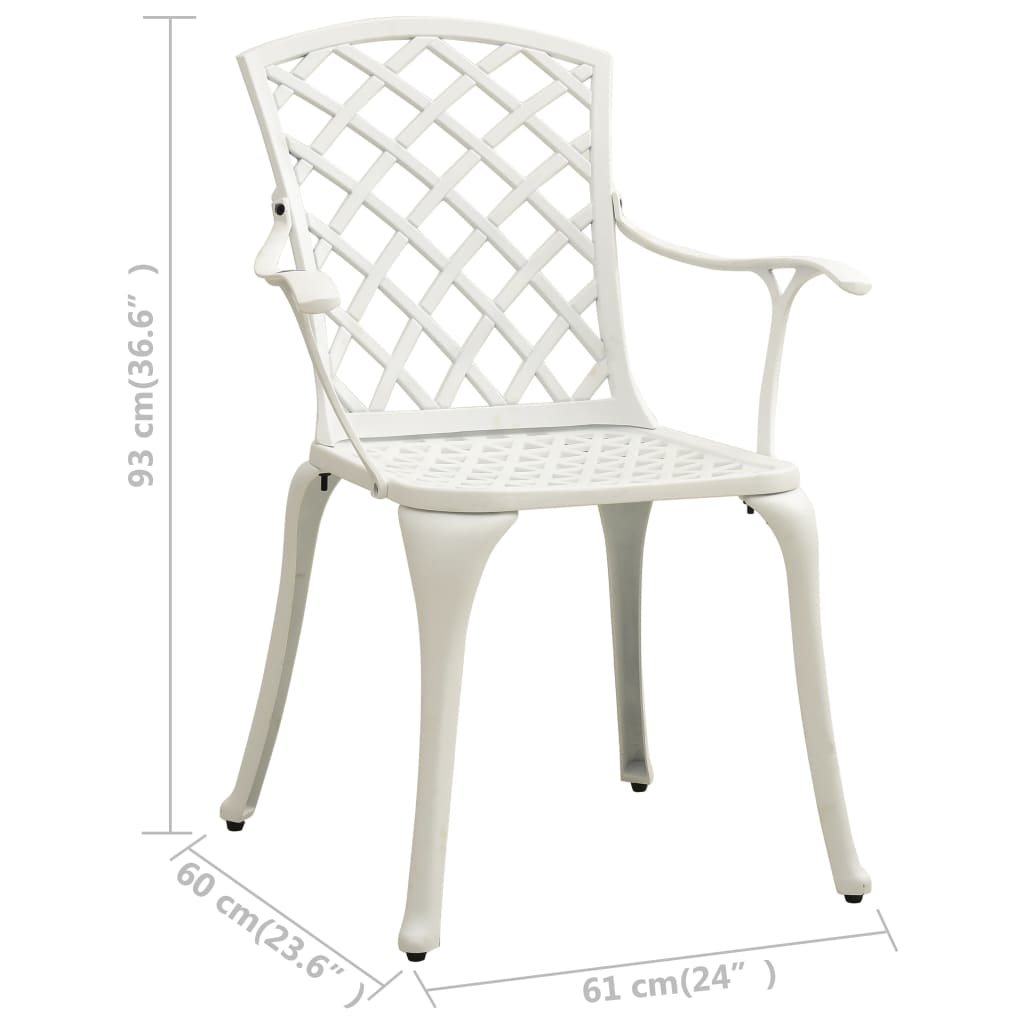 3-delige Bistroset gietaluminium wit is nu te koop bij PeponiXL, paradijselijk wonen!