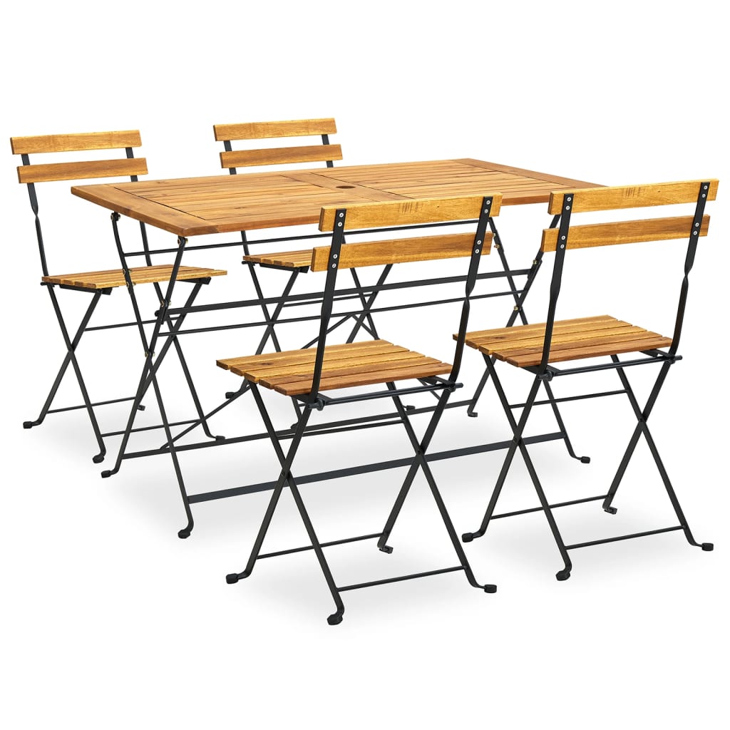 5-delige Tuinset inklapbaar massief acaciahout is nu te koop bij PeponiXL, paradijselijk wonen!