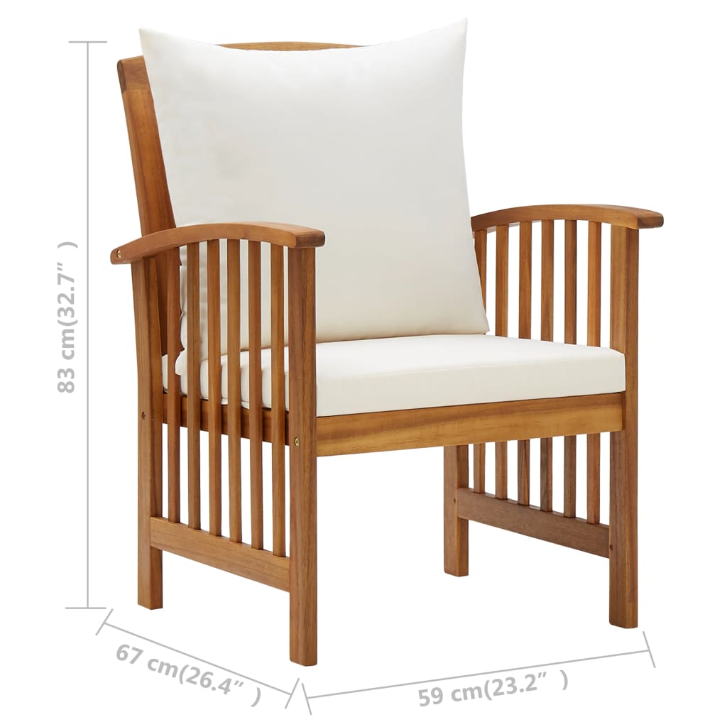 5-delige Loungeset met kussens massief acaciahout is nu te koop bij PeponiXL, paradijselijk wonen!