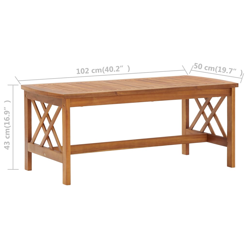 3-delige Loungeset massief acaciahout is nu te koop bij PeponiXL, paradijselijk wonen!